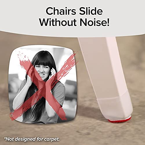 Ruby Sliders As Seen On TV by BulbHead - Red Means They’re Authentic - Premium Chair Covers Protect Hardwood & Tile Floors - Fits Most Furniture Leg Sizes & Shapes ,Clear- 8 Count (Pack of 6)