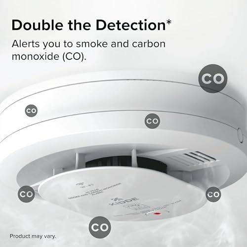 Kidde Smart Smoke & CO Detector with Ring, AA Battery Powered, RGCUDR-RW