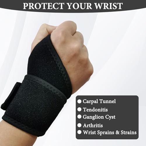 4 PCS Kids Wrist Brace, Night Wrist Sleep Support Brace, Adjustable Compression Straps, Fits Wrists of Different Sizes, Suitable for Children's Sports Sleep (Pink+black)