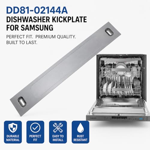Samsung Toe Panel Replacement 23.6x4.6 in Grey - DW Dishwashers Kick Plate, DD81-02144A/DD63-00081A