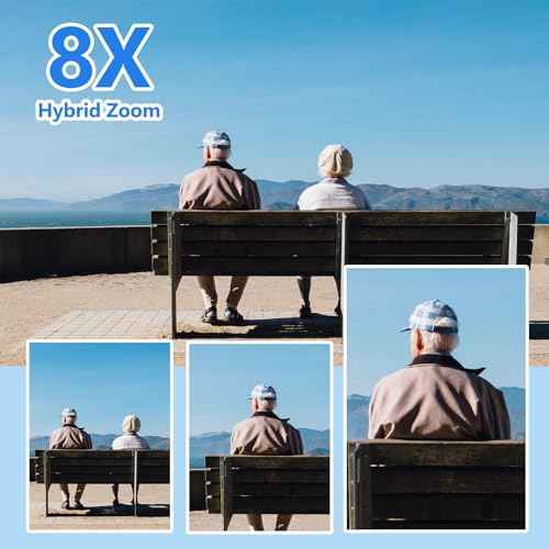 [ 8X Zoom ] 4K 5Dbi Security Cameras Wireless Outdoor, Battery Powered Solar Security Camera Outdoor 360¡Æ PTZ WiFi Camera with Spotlight Siren, Motion Detection,Color Night Vision,2.4/5GHz,Alexa