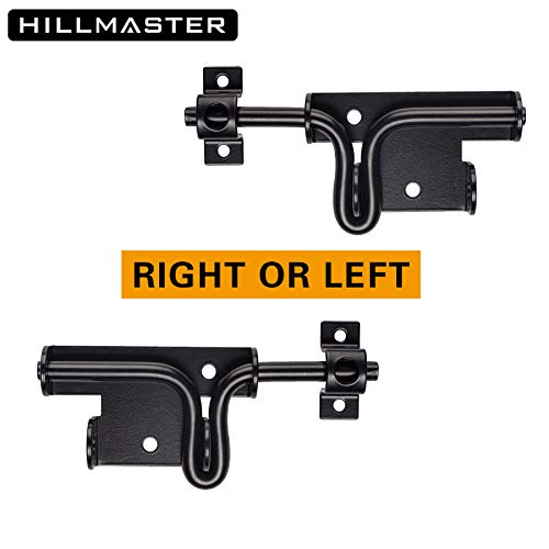 1 Pack Heavy Duty Black Slide Bolt Gate Latch for Wooden Fence Door Lock with Padlock Hole