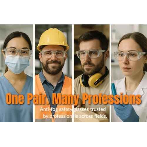 KOZIFACE E52C Anti-Fog Safety Glasses ? Z87+ Certified Protective Eyewear with Side Shields, Scratch-Resistant Clear Lens, Comfortable for Men & Women, Indoor & Outdoor Use