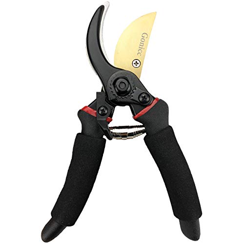 Gonicc 8-Inch Premium Titanium Bypass Pruning Shears - Golden Version