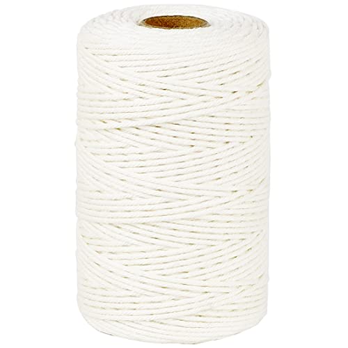 PerkHomy Natural White Cotton Butcher Twine 500 Feet Food Safe Cooking & Crafting