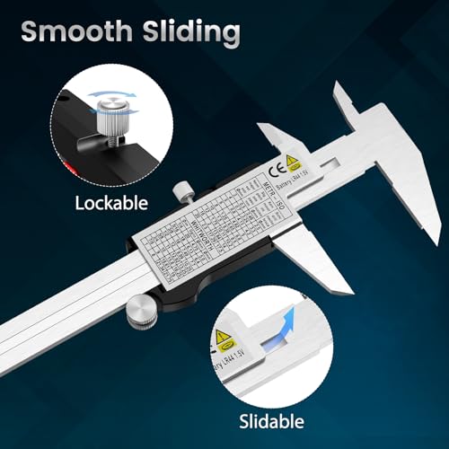 Housolution Digital Caliper 6 Inch, Inch/MM, 4 Measuring Ways,