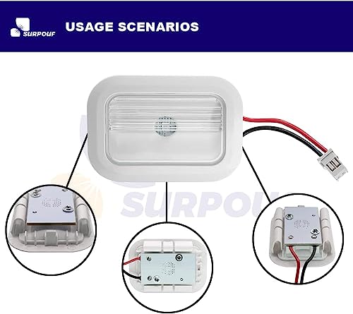 Refrigerator LED Light Module Assembly 2PCS for Whirlpool Maytag W11126053 W10695459