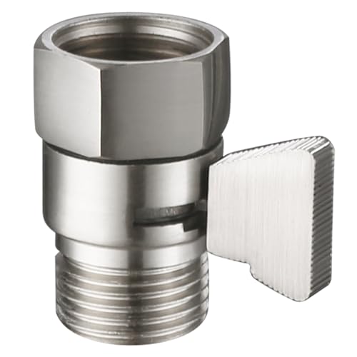 Angle Simple Brushed Nickel Shower Valve with Flow Restrictor & Shut Off - Model 1