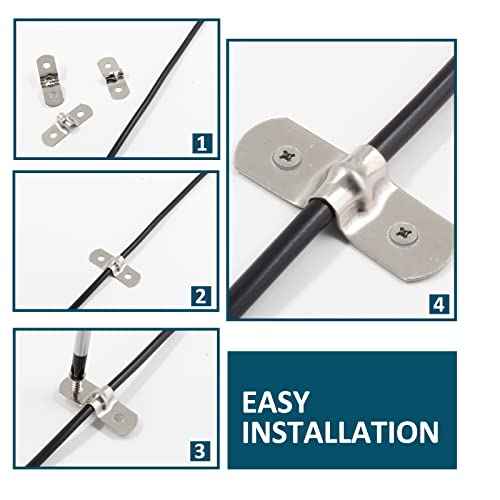 50Pcs M5 Stainless Steel Rigid Pipe Strap, 2-Hole Cable U Bracket Tube Strap Clamp for 0.2 Inch OD Hose