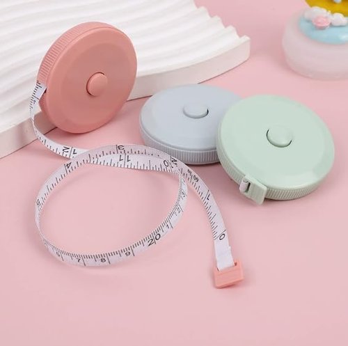 3 Pack Mini Retractable Tape Measure，60 inch/150 cm，Flexible, Pocket Size, Dual Sided for Body Measuring