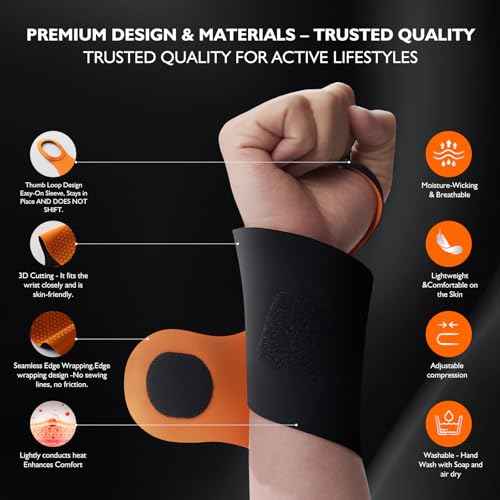 DR.SPRING Adjustable Wrist Brace & Wrist Protector for Carpal Tunnel, Arthritis & Tendonitis & Wrist Pain Relief, Breathable Moisture-Wicking Fabric with Durable hook-and-loop straps