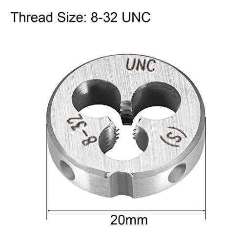uxcell 8-32 UNC Round Die, Machine Thread Right Hand Threading Die, Alloy Tool Steel Screw Thread Cutting Die