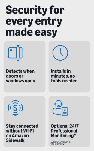 Ring Window & Door Sensor 1-Pack - Instant Alerts, Easy Install, No Base Station Needed