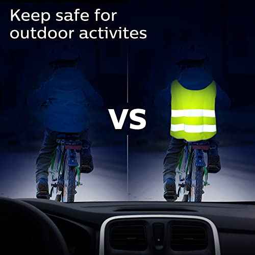 Kids High Visibility Reflective Safety Vest - Neon Yellow Child Safety Vest with Reflective Tape, Ideal for Outdoor Activities, Size Small (LS1)