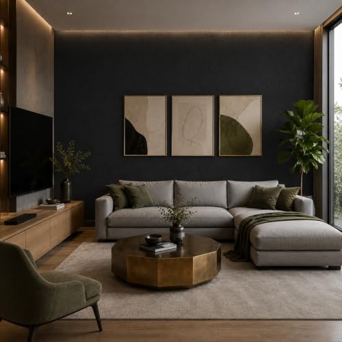 NVRZQWD 17.7x118 Black Peel and Stick Waterproof Wallpaper for Cabinets & Walls
