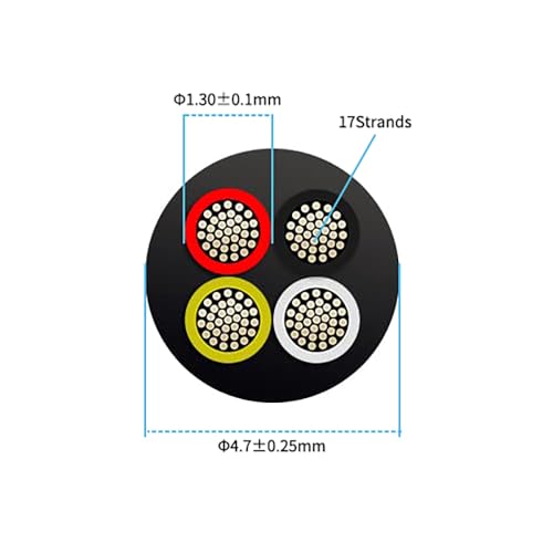 ENERJOUR 25FT 22 Gauge 4 Conductor Electrical Wire UL2464 Tinned Copper Cable