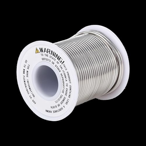Sn60/Pb40 Solder Wire for Stained Glass Copper Foil, Tiffany Lamps & Church Glass Restoration, 2.0mm Dia No Flux By Wonderway (16oz)