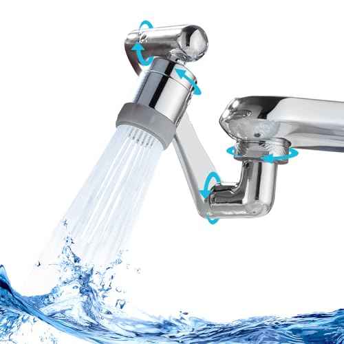 CECEFIN 1080¡Æ Swivel Faucet-Extender Sink-Aerator - 2 Mode Splash Water Filter Extension, Kitchen Bathroom 360¡Æ Rotatable Spray Attachment, Multifunctional Universal Robotic Arm -Wash Hand/Hair/Face