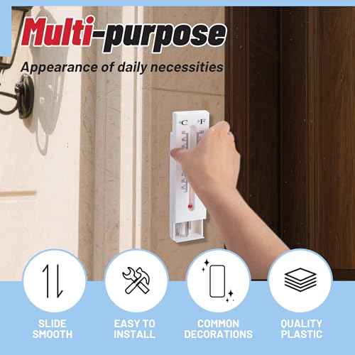 Meejune Hide a Key Outside Thermometer - Outdoor Key Hider with Secret Compartment, Hidden Storage Box for Yard, Garden, Outdoor Use, Large Storage for Keys & Small Items