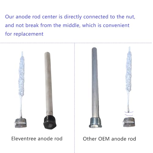 Eleventree 2 Pack RV Water Heater Anode Rods Magnesium Replacement for Suburban 232767