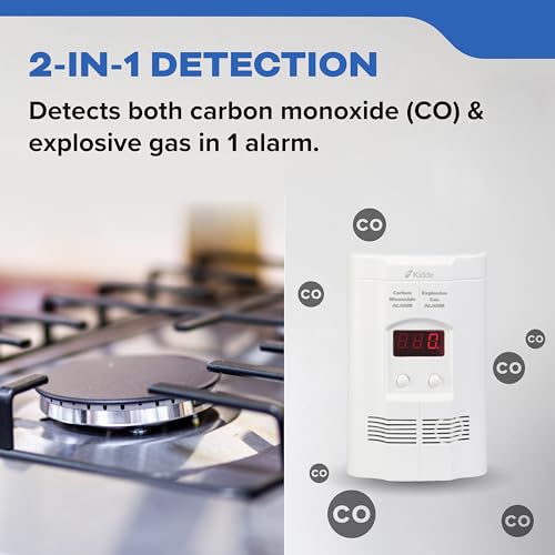 Kidde 3rd Edition Carbon Monoxide & Explosive Gas Alarm Pack - Plug-in with Battery Backup