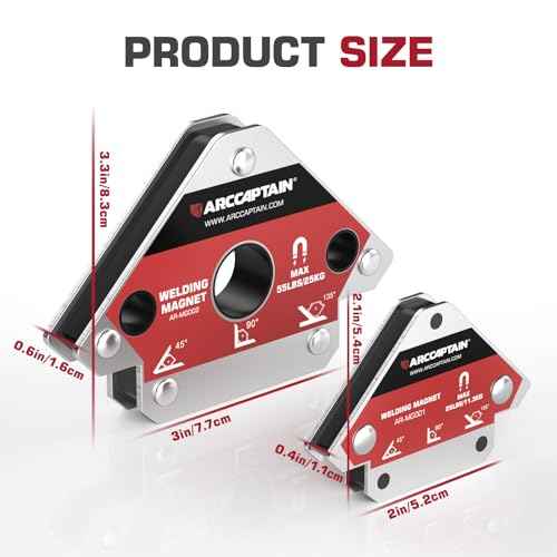 ARCCAPTAIN Welding Magnets 25LB&55LB 4Pcs Welding Magnet Set, Magnetic Welding Holder, Holding Power Welding Accessories