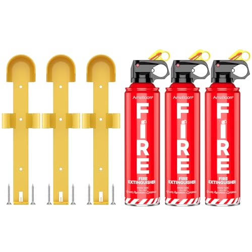 AmzBoom Water-Based Fire Extinguishers 3 Pack for Home, Car, Boat - Portable & Eco-Friendly