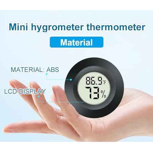 2 Pack Hygrometer Thermometer Digital Humidity Meter Indoor/Outdoor Humidity Monitor Reptile Thermo-Hygrometer for Greenhouse Humidors Terrarium Jars, Fahrenheit (¢µ) /Celsius(¡É) (2)