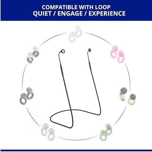 Earplug Lanyard, Magnetic Connector Cord Compatible with Loop Earplugs Quiet/Engage/Experience, Storing Case Included, Magnetic Tug-Resistant Safety Lanyard Accessories with (Black 1-Pack, One Size)