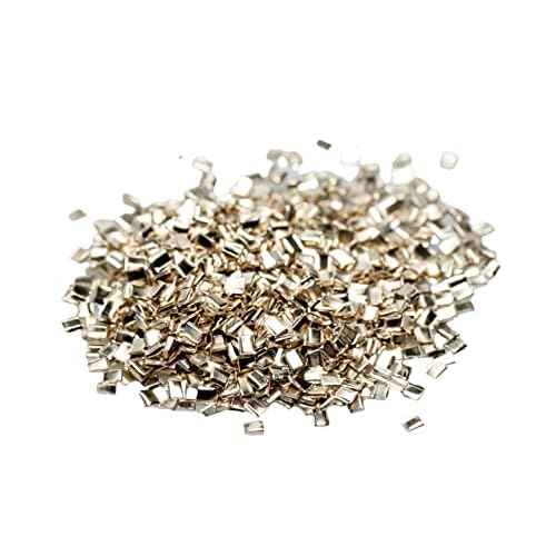 Silver Chip Solder (Hard) 3 Grams (~2000 pcs) 0.5 x 1.0 x 0.25mm Ultra Tiny Made in USA by CRAFT WIRE