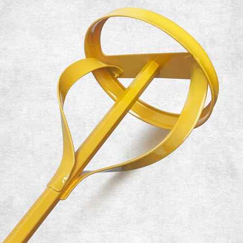 Paint and Mud Mixer, Paint Stirrer for Drill in 1 to 5 Gallon Bucket, Suitable for all Standard Drill Bits, Hex Head Anti-slip, Easy Clean, Painting and Plastering Mixer Stirrer Tool (Yellow)