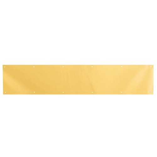 Prime-Line J 4703 6 x 34 In., Aluminum, Door Kick, Brite Brass Plated (Single Pack)