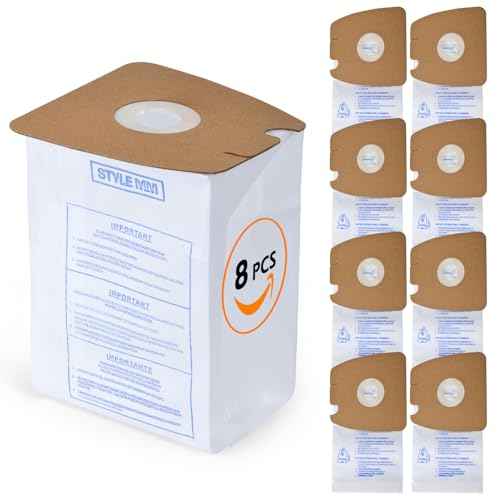 8-Pack Style MM Vacuum Bags for Eureka Mighty Mite 3670 & 3680 Canister Vacuums ? Replaces Parts 60295, 60295A, 60295B, 60295C, 60296 & 60297A ? Effective Filtration