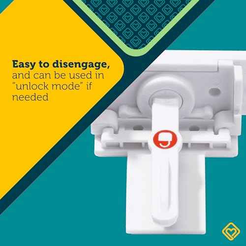 Safety 1st - Secure-to-Explore Adhesive Cabinet Locks Baby Proofing, Child Locks for Cabinets and Drawers (4 Locks), White