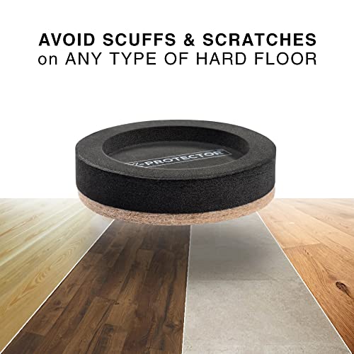 X-Protector Felt Furniture Sliders 16 pcs 3 ½ inch for Hardwood Floors - Reusable Moving Pads