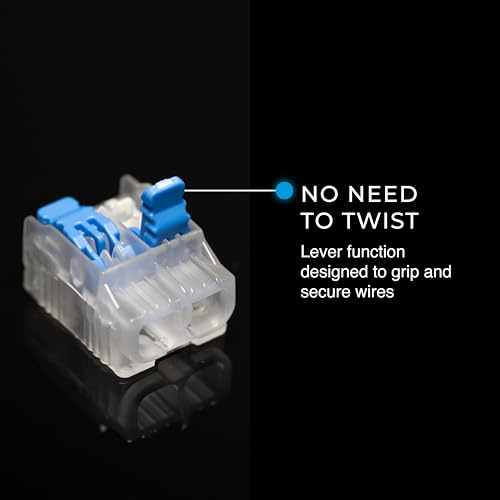 Ideal In-Sure Lever Wire Connector 2-Port 12-24 AWG, Box of 150, Model 30-10L22