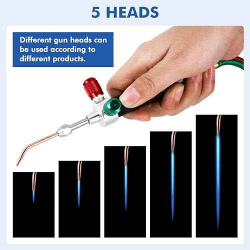 Mini Jewelry Oxygen Torch Kit - Gas Torch with 5pc Tips for Jewelry Repairing & Manufacturing