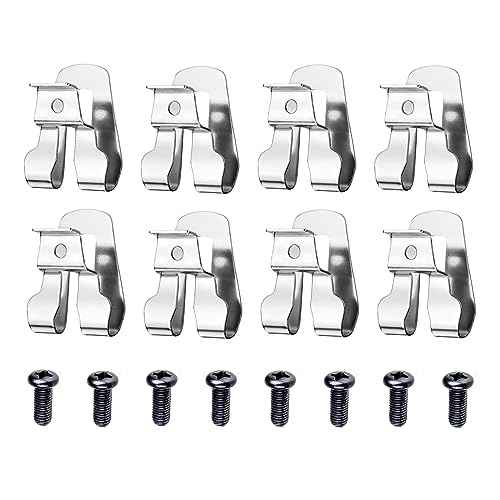 8PCS Belt Clip for Ryobi, Belt Hook with Screw for Ryobi and Ridgid 18 Volt Tools 633586002, 304 Stainless Steel Tool Belt Clip,Replacement Drill Belt Clip Hook for Ryobi Makita Dewalt