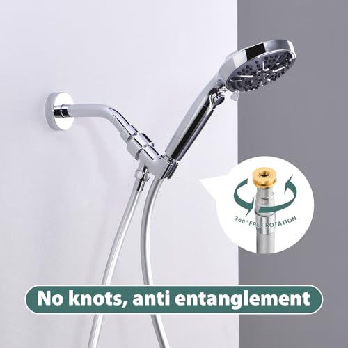 JASYA 59 Inch Silver Silicone Shower Hose Replacement for Cleaning, G1/2 Interface
