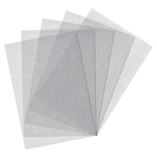 5 Pcs Welding Mesh Reinforcing Stainless Steel Wire Mesh Screen for Thermoplastic Repairs Silver Plastic Wire Mesh Plastic Weld Kit for Plastic Welding Car Repairing, 5.9 x 7.9inch