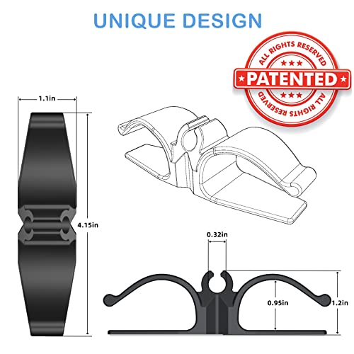 Lancord 8-Pack Appliance Cord Organizer Set with 3 Black, 2 White, 3 Grey - Flexible, Reusable Cable Holders for Kitchen Appliances