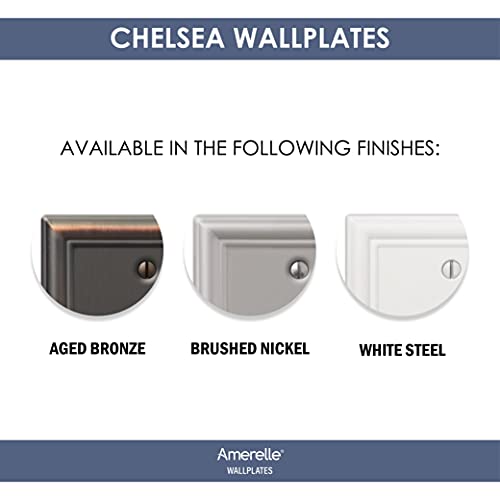 Amerelle 149TDB Chelsea Wallplate - Aged Bronze, 1 Toggle, Steel