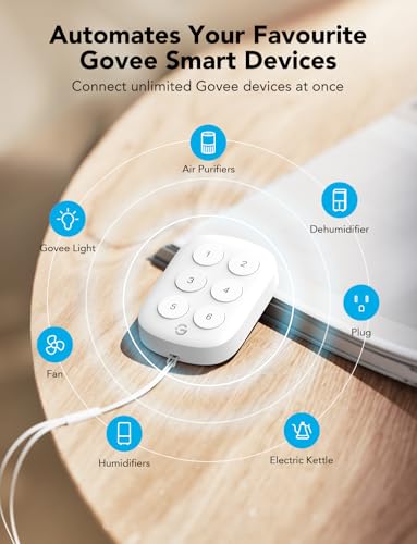 GoveeLife Wireless Smart Button Sensor for Home Automation, 6-Button Control