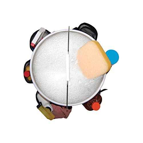 Bucket Boss Auto Boss Wash Boss Organizer for a 5 Gallon Bucket, with Fast-Drying, Exterior Mesh Pockets for Car Supplies, Allowing for Soap and Water in the Bucket, in Black, AB30060