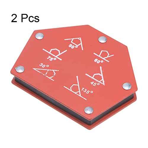 HARFINGTON 2pcs Arrow Welding Magnet Holder, 55LBS 30£¬45£¬60£¬75£¬90 Degree Multi?Angle Six Sides Magnetic Metal Clamps Working Tools for Welding, Soldering, Assembling