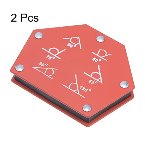 HARFINGTON 2pcs Arrow Welding Magnet Holder, 55LBS 30£¬45£¬60£¬75£¬90 Degree Multi?Angle Six Sides Magnetic Metal Clamps Working Tools for Welding, Soldering, Assembling