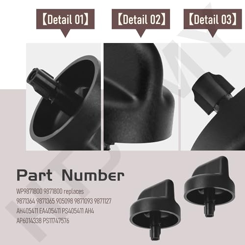 Whirlpool WP9871800 Trash Compactor Rotary Switch Knob – 2 Pack