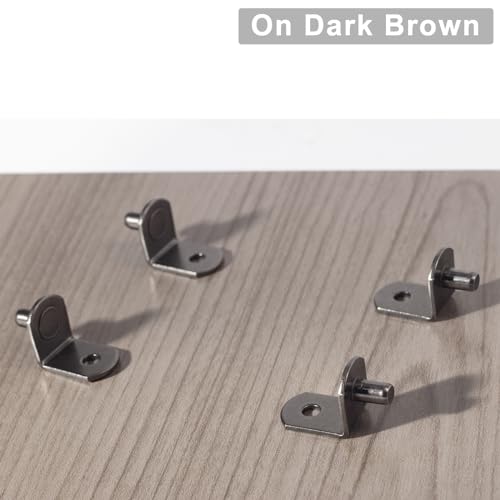 SDTWZW 5mm Gun Metal Shelf Pegs L-Shaped Support Pins for Cabinets - 16 pcs
