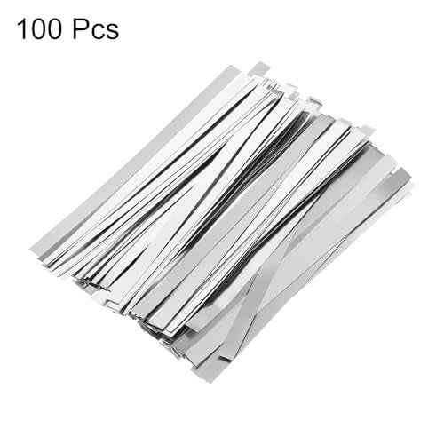 HARFINGTON 100pcs Pure Nickel Strip 0.1 x 5 x 100mm 99.6% Nickel Solid Pure Nickel Strips for Lithium Battery Packs Car Nickel Solder Tap for Cell Battery Pack Spot Welding and Soldering
