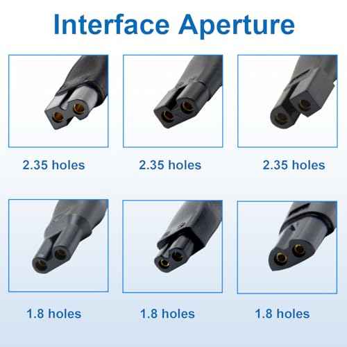 8 Pcs Power Cord 5V Replacement Charger USB Adapter Cable Set Compatible with Trimmers Shavers, Clippers HQ8505 and More, with 7 Adapters Suitable for Desk Lamps, Purifiers, Beauty Instruments